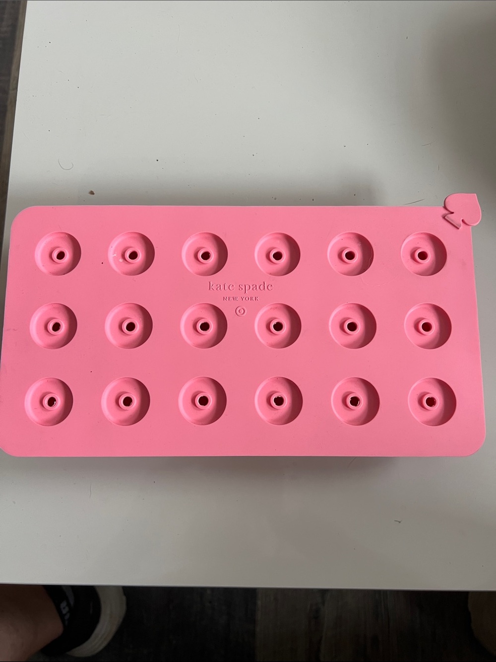kate spade Pink Silicone strawberry ice cube tray 18 count